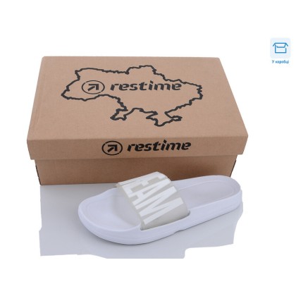 Шлепки женские "Restime" FWL22333 white, (р.р. 36-41), Китай, от 24 шт. Шлепки женские "Restime" FWL22333 white, (р.р. 36-41), Китай, от 24 шт.