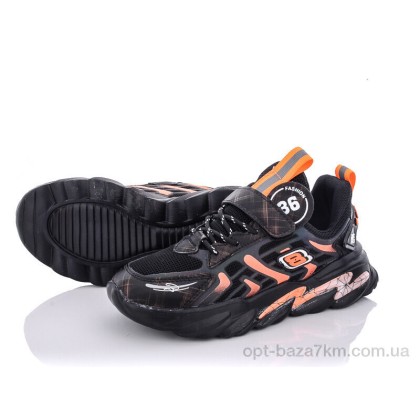Кроссовки детские "Violeta" G19(5015) black-orange, (р.р. 32-37), Китай, от 6 шт. Кроссовки детские "Violeta" G19(5015) black-orange, (р.р. 32-37), Китай, от 6 шт.
