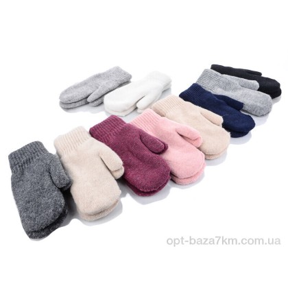 Рукавички жіночі "RuBi" 814 mix, (р.р. One size), Китай, від 12 шт.