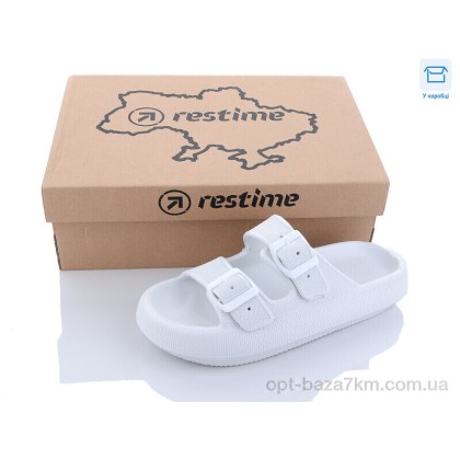 Шлепки женские "Restime" TWL22034 white, (р.р. 35-39), Китай, от 24 шт. Шлепки женские "Restime" TWL22034 white, (р.р. 35-39), Китай, от 24 шт.