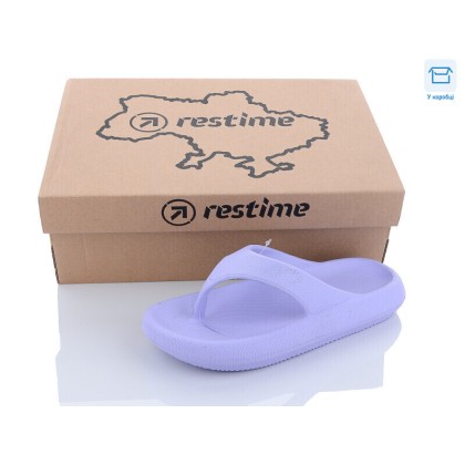 Шлепки женские "Restime" TWL22272 lavander, (р.р. 35-39), Китай, от 24 шт. Шлепки женские "Restime" TWL22272 lavander, (р.р. 35-39), Китай, от 24 шт.