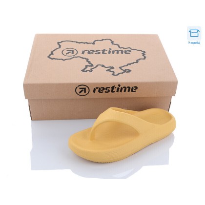 Шлепки женские "Restime" TWL22272 yellow, (р.р. 35-39), Китай, от 24 шт. Шлепки женские "Restime" TWL22272 yellow, (р.р. 35-39), Китай, от 24 шт.