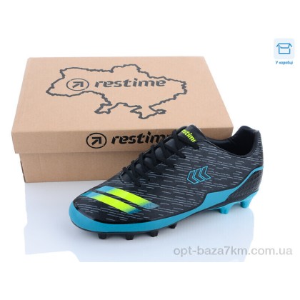 Футбольная обувь мужская "Restime" DMB23667-2 black-cyan, (р.р. 41-45), Китай, от 8 шт. Футбольная обувь мужская "Restime" DMB23667-2 black-cyan, (р.р. 41-45), Китай, от 8 шт.