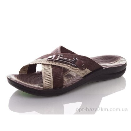 Шлепки мужские "Malibu" 008 brown, (р.р. 40-44), Турция, от 6 шт.