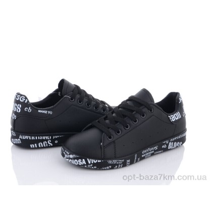 Кроссовки женские "Violeta" 9-782 black, (р.р. 36-41), Китай, от 8 шт.