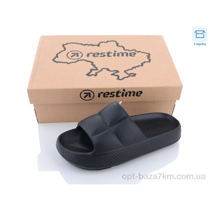 Шлепки женские "Restime" TWL23123 black, (р.р. 35-40), Китай, от 24 шт. Шлепки женские "Restime" TWL23123 black, (р.р. 35-40), Китай, от 24 шт.