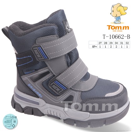 Ботинки детские "TOM.M" T-10662-B, (р.р. 27-32), Китай, от 8 шт. Ботинки детские "TOM.M" T-10662-B, (р.р. 27-32), Китай, от 8 шт.