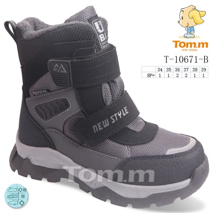 Ботинки детские "TOM.M" T-10671-B, (р.р. 34-39), Китай, от 8 шт.