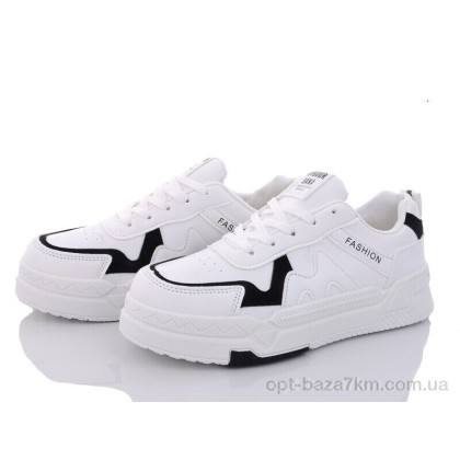 Кроссовки женские "Violeta" 45-97 white-black, (р.р. 37-41), Китай, от 8 шт.