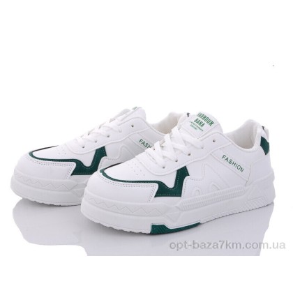 Кроссовки женские "Violeta" 45-97 white-green, (р.р. 37-41), Китай, от 8 шт.