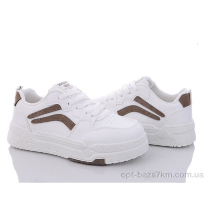 Кроссовки женские "Violeta" 45-95 white-khaki, (р.р. 37-41), Китай, от 8 шт.