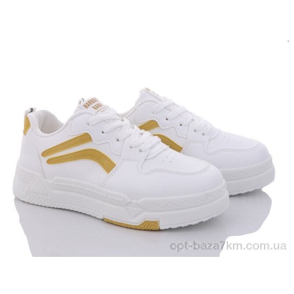 Кроссовки женские "Violeta" 45-95 white-yellow, (р.р. 37-41), Китай, от 8 шт.