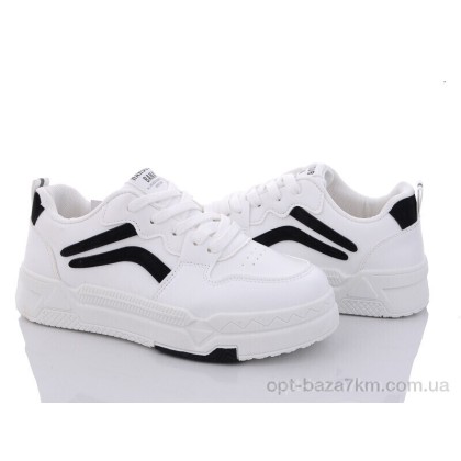 Кроссовки женские "Violeta" 45-95 white-black, (р.р. 37-41), Китай, от 8 шт.