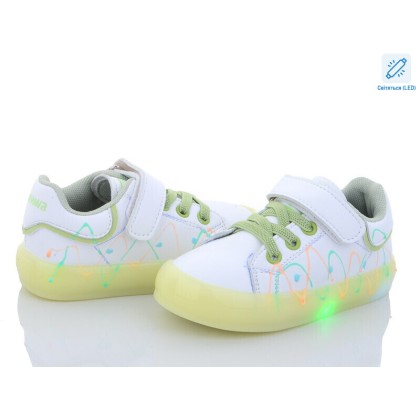 Кроссовки детские "Clibee" NC57-1 green LED, (р.р. 21-25), Китай, от 6 шт. Кроссовки детские "Clibee" NC57-1 green LED, (р.р. 21-25), Китай, от 6 шт.