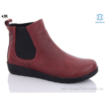Ботинки женские "SHERLOCK SOON" 16-814 bordo, (р.р. 36-40), Турция, от 8 шт.