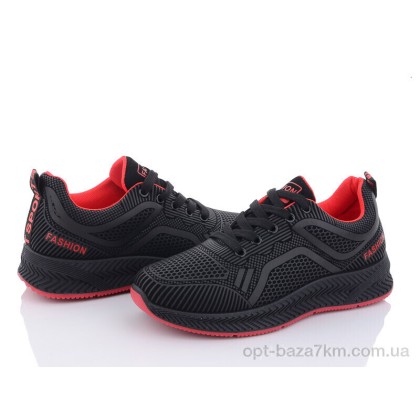Кроссовки женские "Violeta" 197-143 black-red, (р.р. 36-41), Китай, от 8 шт.