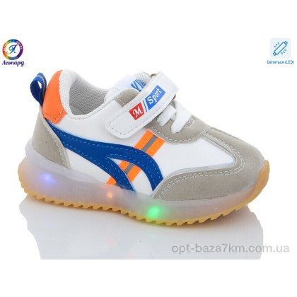 Кроссовки детские "Леопард" A522 blue LED, (р.р. 22-26), Китай, от 10 шт. Кроссовки детские "Леопард" A522 blue LED, (р.р. 22-26), Китай, от 10 шт.