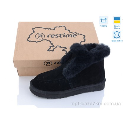Угги женские "Restime" YWZ23004 black, (р.р. 36-41), Украина, от 8 шт.