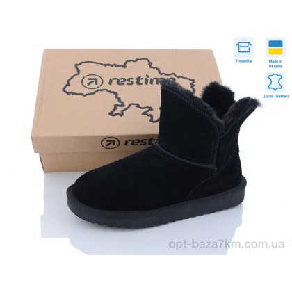 Угги женские "Restime" YWZ23005 black, (р.р. 36-41), Украина, от 8 шт.