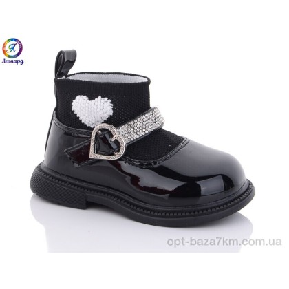 Туфлі дитячі "Леопард" M6619-2 black, (р.р. 16-20), Китай, від 12 шт. Туфлі дитячі "Леопард" M6619-2 black, (р.р. 16-20), Китай, від 12 шт.