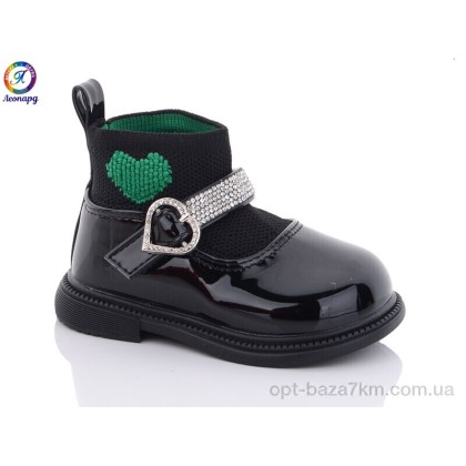 Туфлі дитячі "Леопард" M6619-2 black-green, (р.р. 16-20), Китай, від 12 шт. Туфлі дитячі "Леопард" M6619-2 black-green, (р.р. 16-20), Китай, від 12 шт.