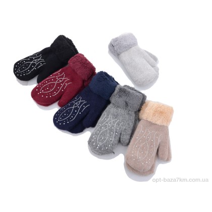 Рукавички жіночі "Королева" B42 mix-old, (р.р. One size), Китай, від 10 шт.