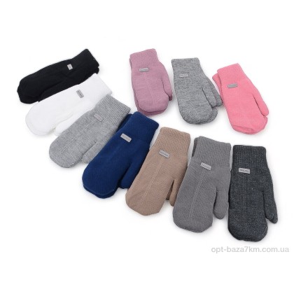 Рукавички жіночі "RuBi" 7837 mix, (р.р. One size), Китай, від 12 шт.