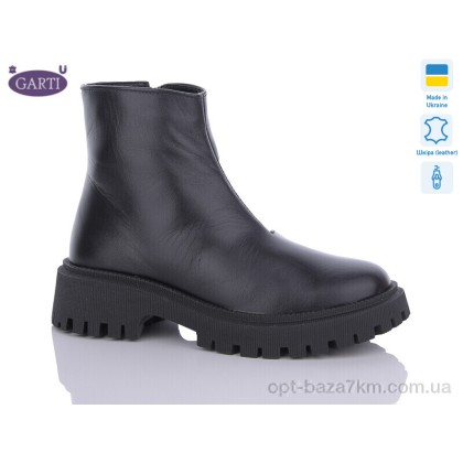 Черевики жіночі "Garti" 6723 чорна шкіра байка, (р.р. 36-40), Україна, від 6 шт. Черевики жіночі "Garti" 6723 чорна шкіра байка, (р.р. 36-40), Україна, від 6 шт.