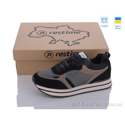 Кроссовки женские "Restime" JWB24031 black-beige, (р.р. 36-41), Украина, от 8 шт. Кроссовки женские "Restime" JWB24031 black-beige, (р.р. 36-41), Украина, от 8 шт.