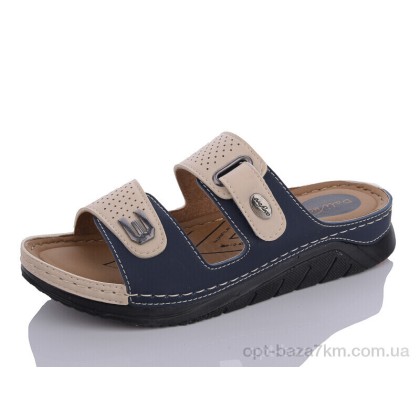 Шлепки женские "Sali-2" 502-03 blue-beige, (р.р. 36-41), Турция, от 6 шт. Шлепки женские "Sali-2" 502-03 blue-beige, (р.р. 36-41), Турция, от 6 шт.