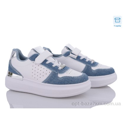 Кроссовки детские "Цветик" WW159 white-denime blue, (р.р. 28-35), Китай, от 12 шт.