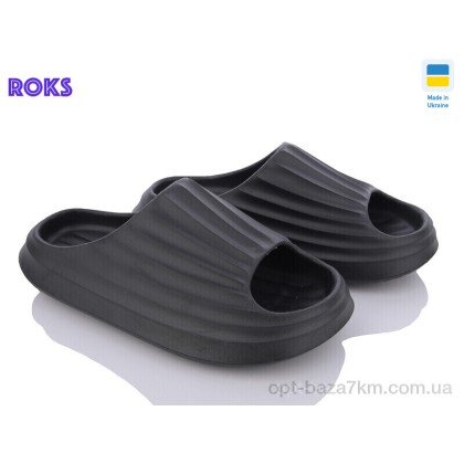 Шлепки женские "Roks" Progress 153 чорний, (р.р. 36-40), Украина, от 8 шт.