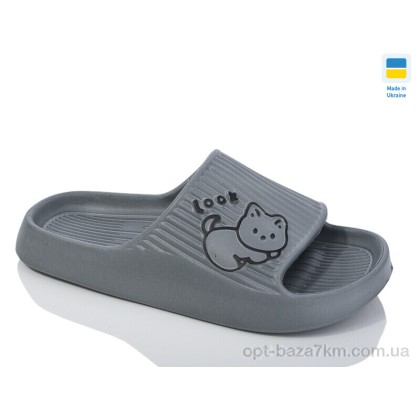 Шльопанці жіночі "Lot Shoes" N104 т. сірий, (р.р. 36-41), Україна, від 8 шт.