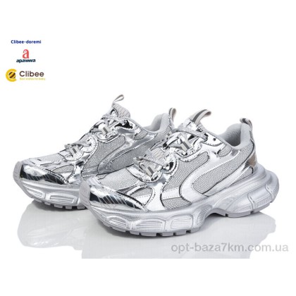 Кроссовки детские "Clibee-Doremi" A1335 white-silver, (р.р. 35-39), Китай, от 5 шт. Кроссовки детские "Clibee-Doremi" A1335 white-silver, (р.р. 35-39), Китай, от 5 шт.
