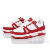 Кроссовки женские "Violeta" HD37(149-20) white-red, (р.р. 36-41), Китай, от 8 шт.