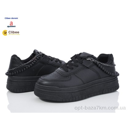 Кроссовки женские "Clibee-Doremi" YF347 black, (р.р. 36-41), Китай, от 8 шт. Кроссовки женские "Clibee-Doremi" YF347 black, (р.р. 36-41), Китай, от 8 шт.