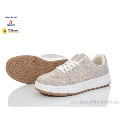 Кроссовки женские "Clibee-Doremi" YF487 beige, (р.р. 36-41), Китай, от 8 шт.