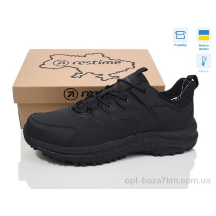 Кроссовки мужские "Restime" TG024463 black термо, (р.р. 46-49), Украина, от 6 шт. Кроссовки мужские "Restime" TG024463 black термо, (р.р. 46-49), Украина, от 6 шт.