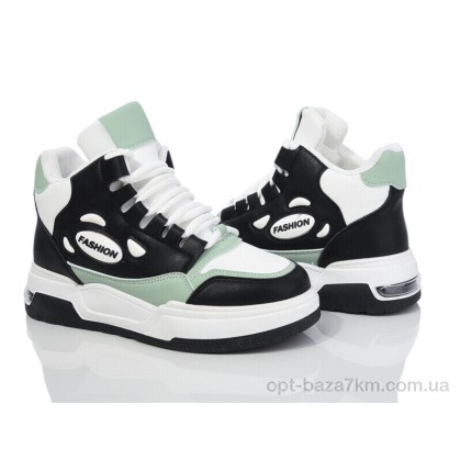 Кроссовки женские "Violeta" 177-35 white-black-green, (р.р. 36-41), Китай, от 8 шт. Кроссовки женские "Violeta" 177-35 white-black-green, (р.р. 36-41), Китай, от 8 шт.