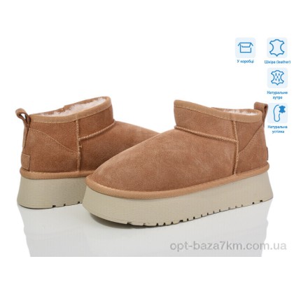Угги женские "Violeta" M6118-3 camel, (р.р. 36-41), Китай, от 8 шт.